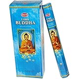 Hem Räucherstäbchen-Boxen, 6 Packungen, insgesamt 120 Stäbchen Lord Buddha