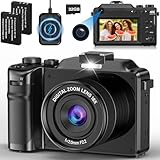 4K Digitalkamera, 64MP 18X Digital Zoom Fotokamera, Autofokus WiFi Vlogging...
