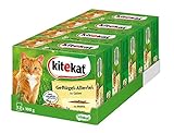 Kitekat Katzenfutter Nassfutter Geflügel-Allerlei in Gelee, 48 Portionsbeutel (4 x 12 x...
