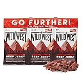 Wild West Beef Jerky, 3 x 100g Original Rindfleisch Snacks, Beef Jerky high...
