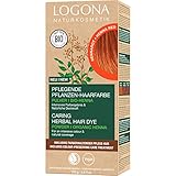 LOGONA Naturkosmetik Pflegende pflanzliche Haarfarbe, Veganes Haarfarbe-Pulver...