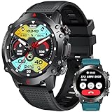 Smartwatch Fitnessuhr Sportuhr Wasserdicht Uhren: 1.42' Herren Smart Watch Fitness...