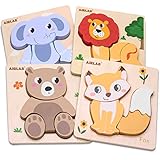 Airlab Holzpuzzle Holzspielzeug für Kinder I Steckpuzzle Montessori Spielzeug I...