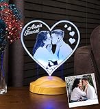 Geschenkelampe Fotogeschenk Personalisierbar mit eigenem Foto und Text in 3D Bilder Led...