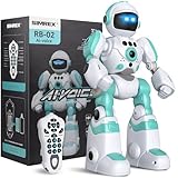 SIMREX Roboter Kinder Spielzeug, wiederaufladbar und projizierbar, RC-Roboter mit...