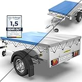 Tarpofix® Anhänger Plane 258x136 cm inkl. Planenseil | Anhängerplane...