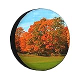 FUCVNPZ Autos Ersatzrad-Reifenabdeckung, Herbstlandschaft Radschutz, 14 Zoll...