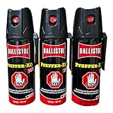 Pfefferspray Ballistol KO Jet 50ml 3er Set Tierabwehr, Verteidigungs Spray,...