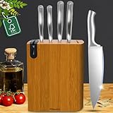 Fimaten Messerblock mit Messer, 6-Teilig Küchenmesser Set, Messerblock mit...