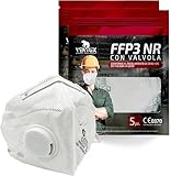 VENTUX SAFETY EQUIPMENT 5 Stück FFP3 Maske mit Ventil - CE Zertifiziert - Hochwertiger...