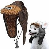 ITODA Mütze Hund Trappermütze Winter Hundemütze mit Ohrlöchern Fliegermütze Haustier...