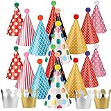 Partyhüte Geburtstag Kindergeburtstag Set, 22 Stück Partyhüte Set...