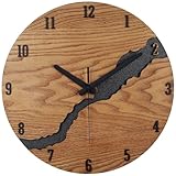 Beflourish Wanduhr Modern Ohne Tickgeräus Holz 30cm Wanduhren für Büro,...
