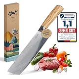 kjøk Premium Nakiri Messer mit Olivenholzgriff 17cm Japanmesser-Style Härte...