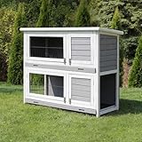 Miweba MyAnimal Hasenstall MH-20 | 120x51x105 cm - Kaninchenstall mit Freilaufgehege -...