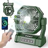 COZII Camping Ventilator Tischventilator, 20000mAh USB Ventilator Akku, 4...