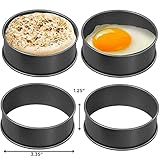 Wrenbury Crumpet Formen - 4er-Set Antihaftbeschichtung - Spiegeleierformen für...