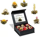 Creano Teeblumen Mix 6er ErblühTee 'Weißer Tee' in edeler Magnetbox mit Silberprägung