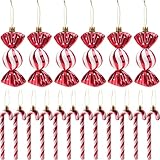 18 Stück Zuckerstangen Weihnachten Deko Weihnachtskugeln Zuckerstangen Deko Glitzer...