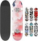 Smibie Skateboards Pro 78,7 cm Komplett-Skateboards für Teenager, Anfänger, Mädchen,...