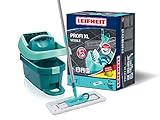 Leifheit Set Wischtuchpresse Profi XL mit Bodenwischer und Rollen, Putzen mit sauberen...