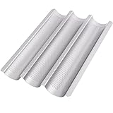 GOURMEO Baguette-Backblech (38 x 24,5 cm) für 3 Baguettes mit Antihaftbeschichtung,...