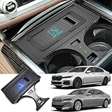 Kabelloses Auto Ladegerät für BMW 7 Series 2019-2022, OEM-Passform mit QC3.0 USB...