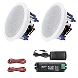 Herdio 5,25 Zoll Deckenlautsprecher, 300 Watt Kompatibel mit Bluetooth Einbaulautsprecher,...
