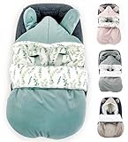 BABYFUßSACK für Babyschale Frühling Herbst Übergang warm mit Füllung,...