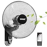 Duronic FN55 BK Wandventilator 60W | Durchmesser 40 cm | Ventilator mit Timer und...