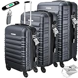 KESSER® 3tlg. Hartschalenkofferset Hard Shell Basic Hartschalenkoffer Trolley...