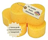 SCHAUMEX® 3er Set Jumbo Autoschwamm – lackschonend, kratzfrei, saugstark, entfernt...