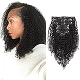 ABH AmazingBeauty Hair 8A 100 Remy 3C und 4A Kinkys Curly Clip in Echthaar-Extensions,...