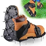 Inoamity Professionelle Rasenbelüfterschuhe mit Stahlnagelsohlen – verstellbare...