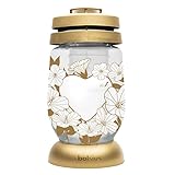 Grablaterne aus Glas – 22,5x11 cm (HxB) – Wind- und wassergeschützt – Brenndauer...