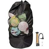 Bramble - Groß Fußball Balltasche Ballnetz für 12-15 Bälle, 110cm - Premium 420D...