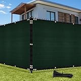 UIRWAY Sichtschutz Zaun 15m x 10m, Zaunblende Schattiernetz mit ösen 170 g/m²...