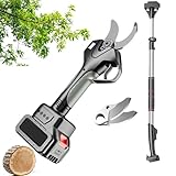 HCAUYNN Wiederaufladbare Kabellose Gartenschere, 6 cm Verstellbare Klinge Aus Karbonstahl,...