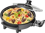 Silva-Homeline PPF 1503A Partypfanne mit Glasdeckel zum Kochen, Braten, Dünsten, Auftauen...