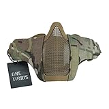 OneTigris Faltbare halbe Gesichtsschutz Maske Mesh Maske für Softair Paintball...