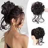 Sofeiyan Haarteil mit Gummiband Gelockt Dutt Haarteil Mit Haaren...