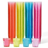 MATANA 150 Bunte Schnapsgläser Plastik, Shotgläser Plastik, 3cl - Stabil &...