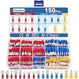 150 Stück Kabelschuhe Set, Hanibos Sortiment 0.5-6.0mm² Elektrische Steckverbinder...