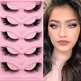 3D Falsche Wimpern Katzenauge, Cat-Eye Natürliche Künstliche Wimpern...