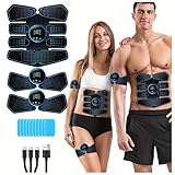 HONGXIAN EMS Trainingsgerät, Stimulationsgerät Bauch Muskeln, 8 Modi & 19...