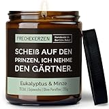 Lustige Duftkerze mit Spruch für Gärtner | Handgemacht aus Sojawachs | In Geschenkbox |...