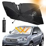 RnCop Sonnenschutz Auto Frontscheibe, 2023 Upgrade 360° Drehbar Faltbar Auto-Sonnenschirm...