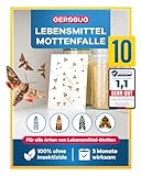 GEROBUG Lebensmittelmotten-Falle - 10 x geruchlose Pheromonfalle zum Fangen von...