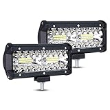 URAQT LED Arbeitsscheinwerfer, Scheinwerfer LED Auto, 2x120W Zusatzscheinwerfer, Flutlicht...