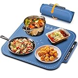 itrusou Warmhalteplatte, Tragbare und Klappbare Heizplatte Wärmeplatte Einstellbare...